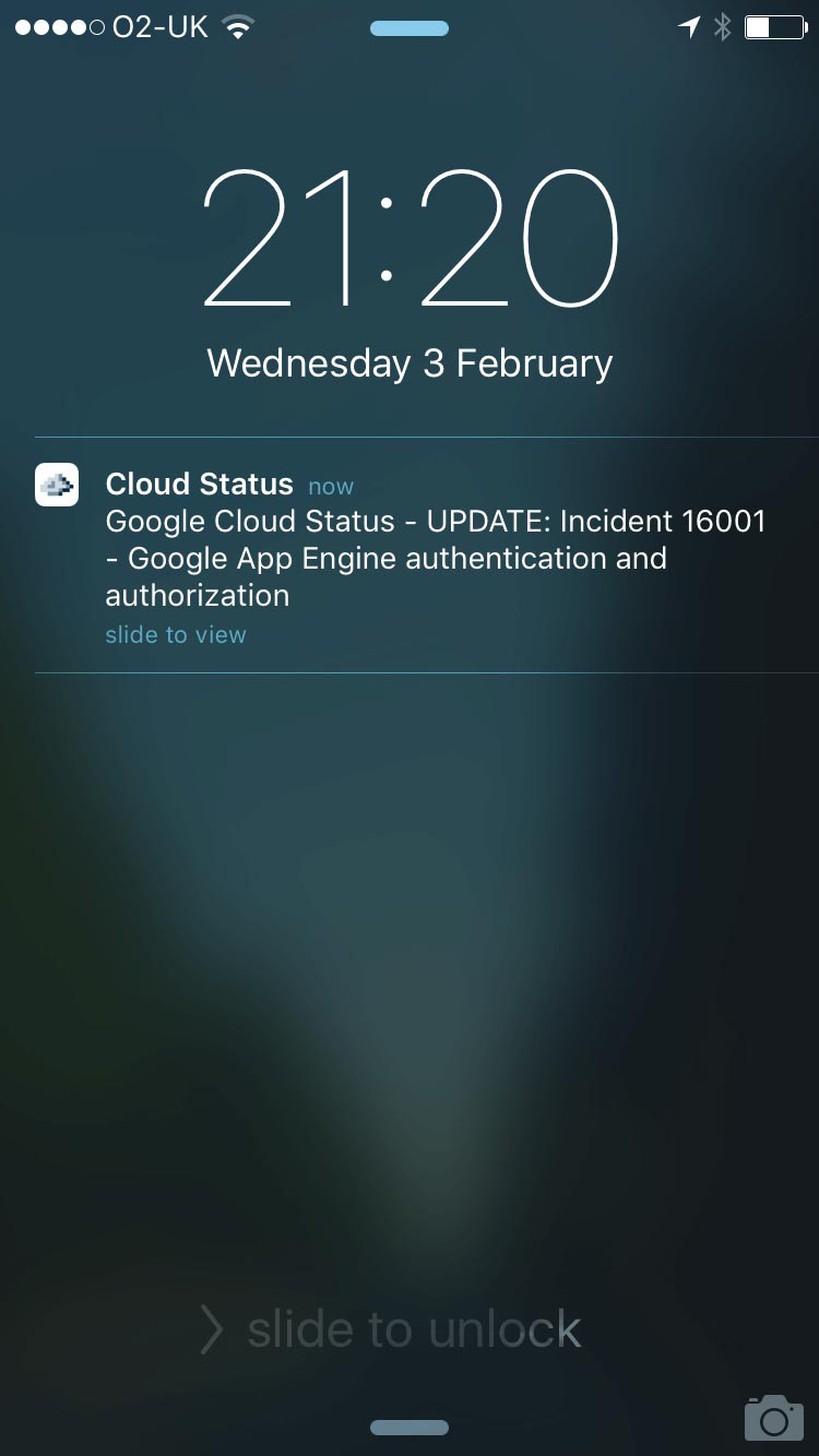 Cloud Status Notifications